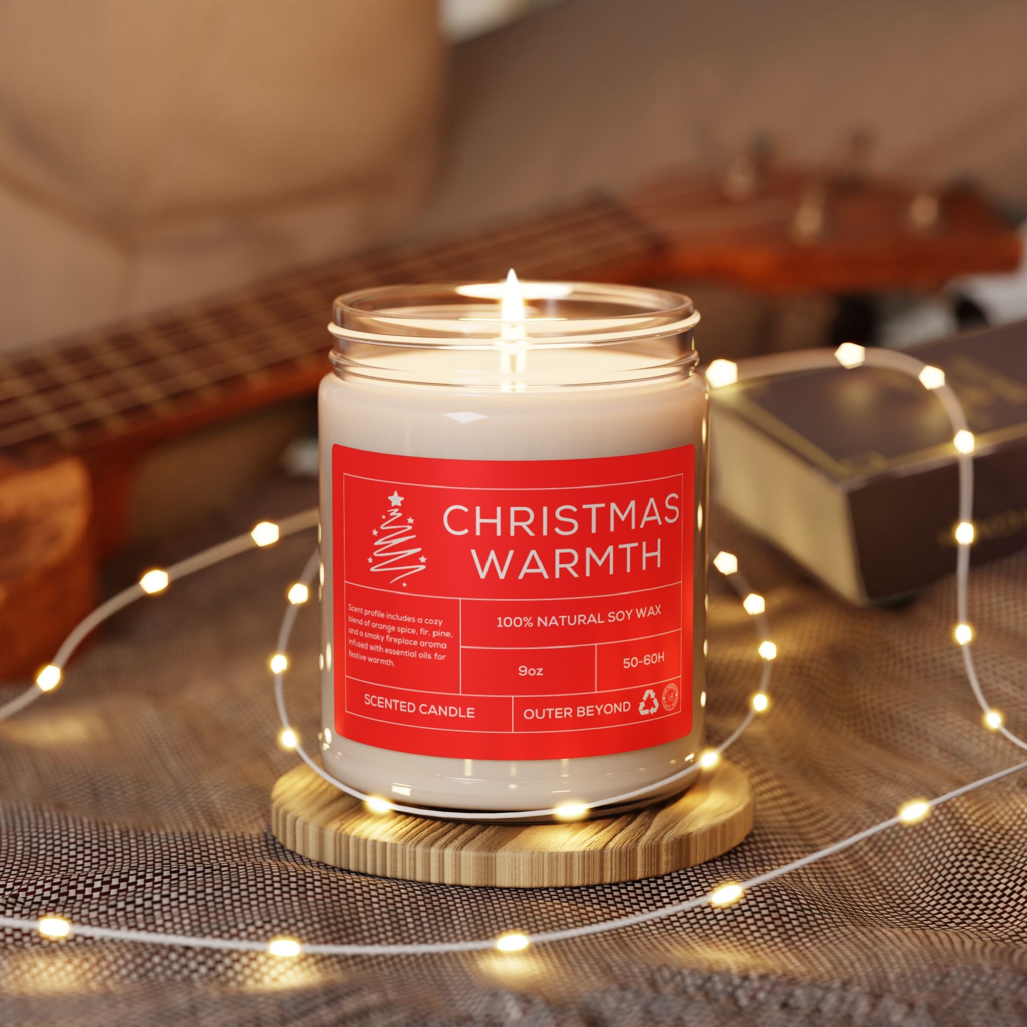 Christmas Warmth Scented Soy Candle - 9oz